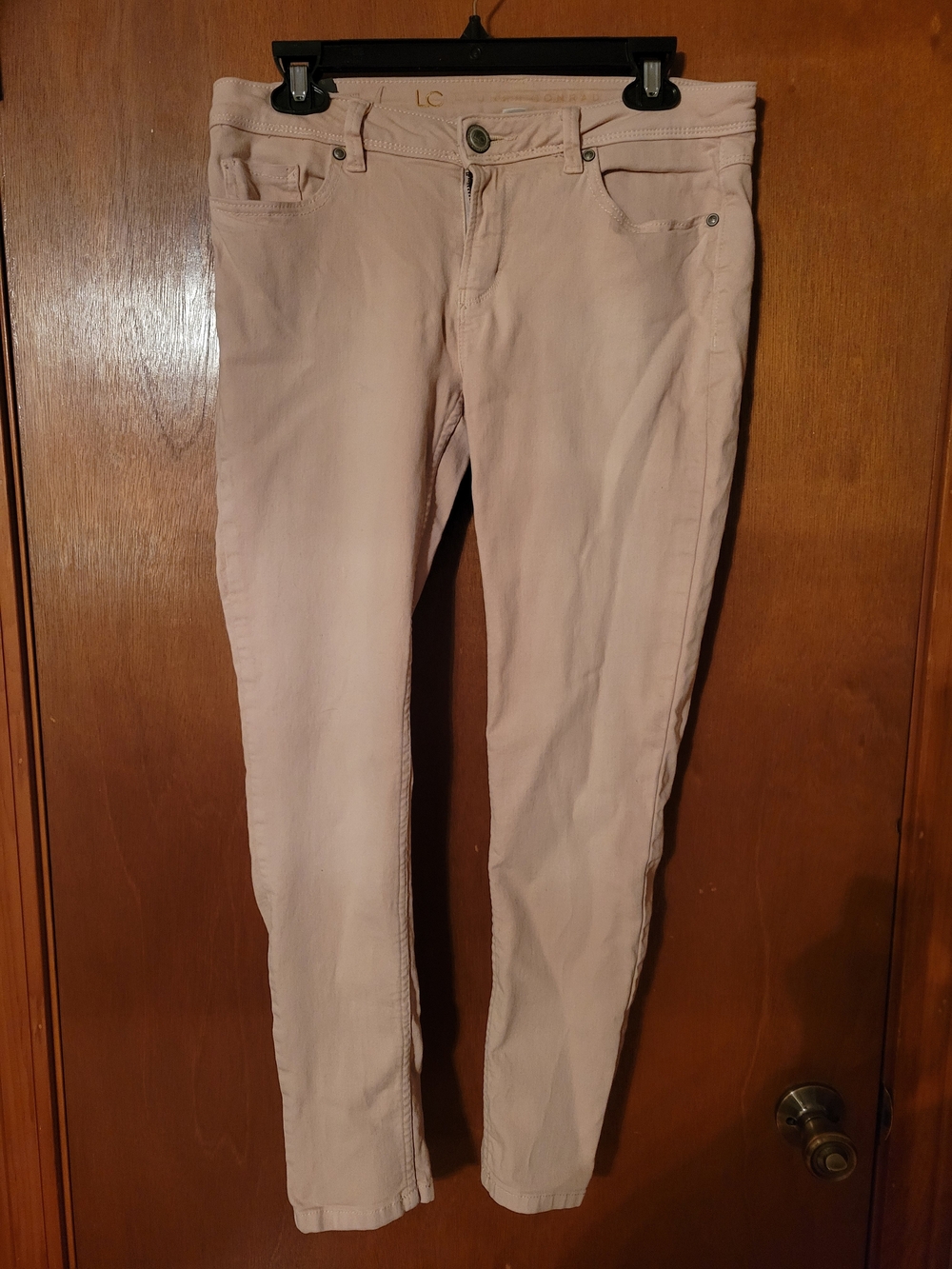 LC Lauren Conrad Cream Colored Skinny Jeans, Size 8